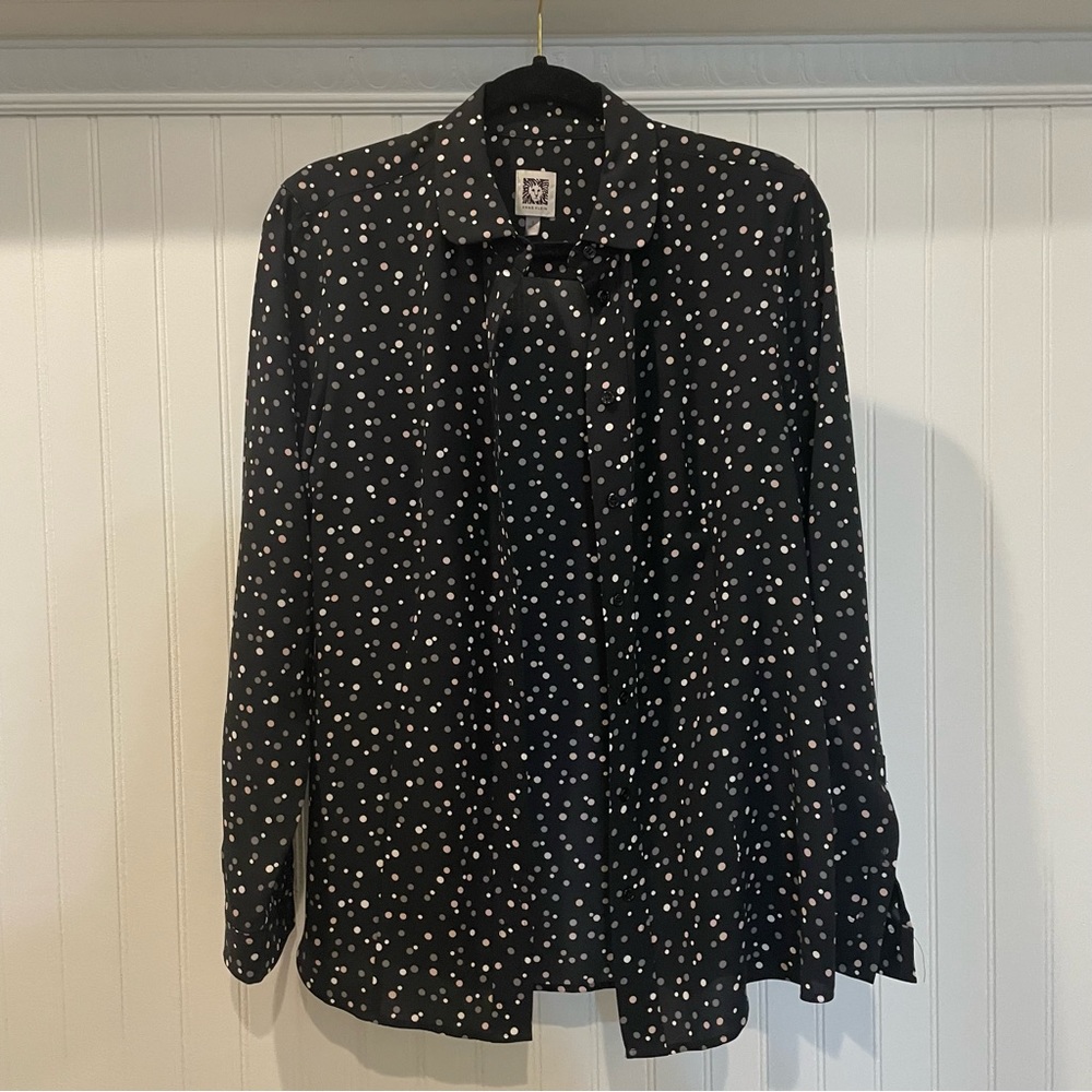 Button Up Black and White Dress Long Sleeve Shirt
